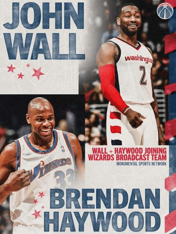 奇才名宿转型！沃尔携手海伍德加盟解说席